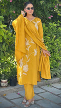 Sunshine Glow Viscose Silk Kurti Set