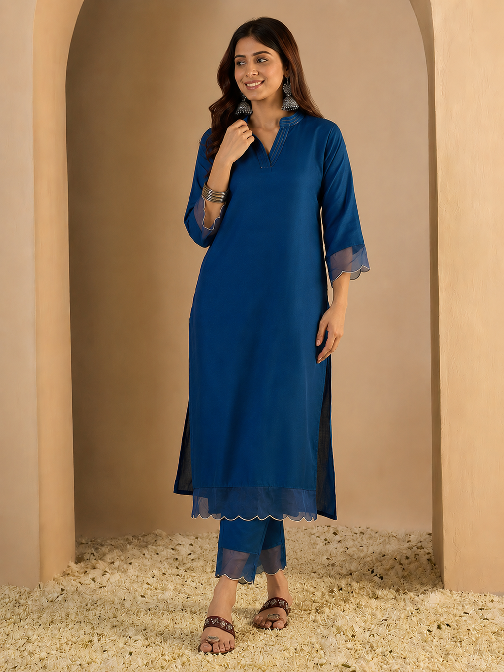 Women's Cotton Blend Two Piece Set