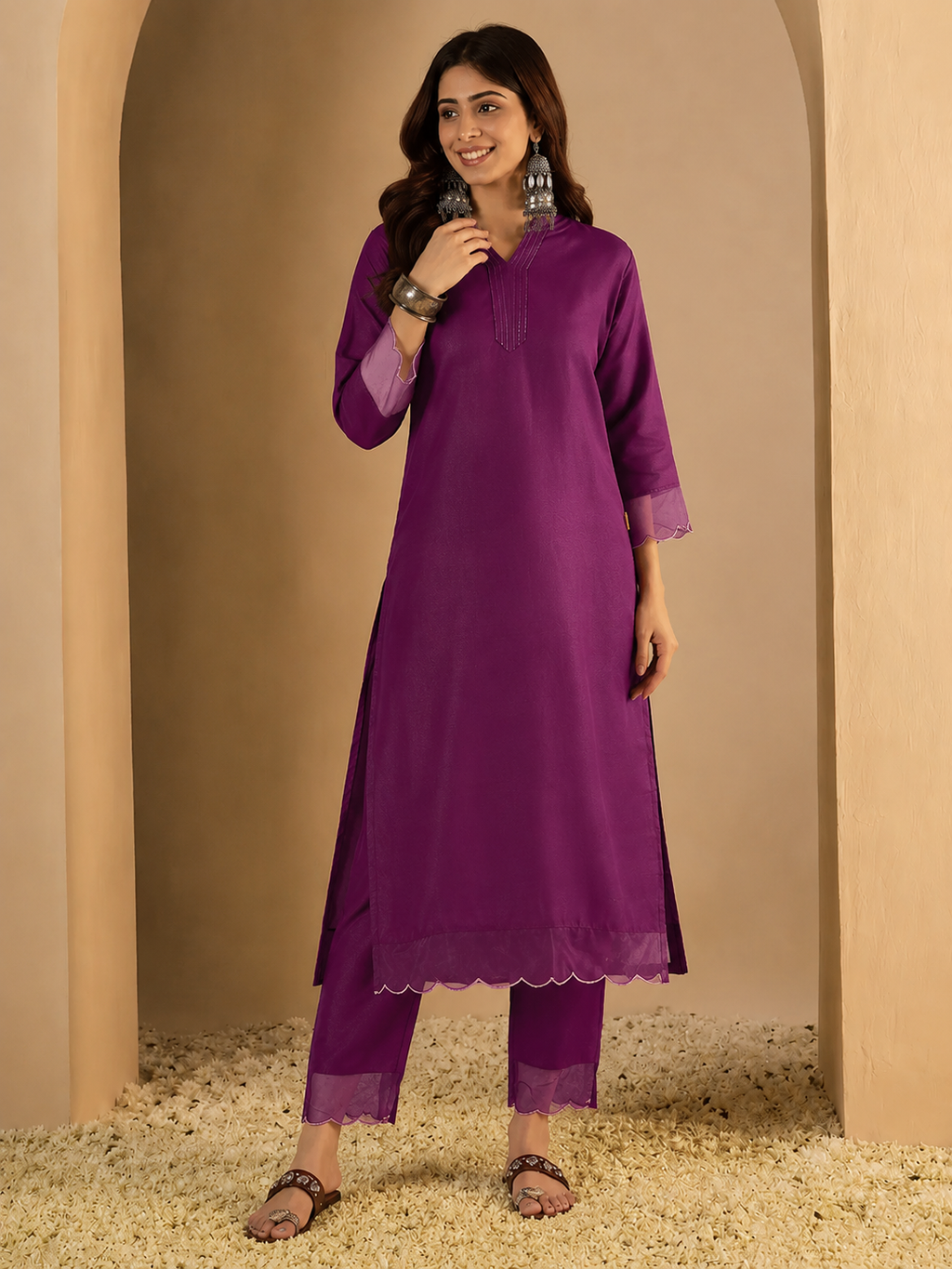 Women's Cotton Blend Two Piece Set