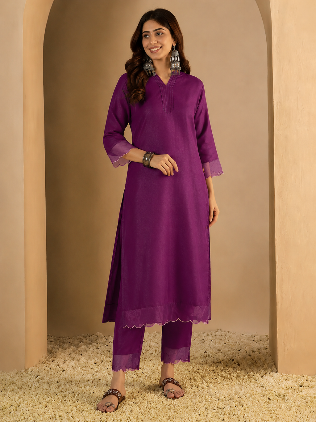 Women's Cotton Blend Two Piece Set