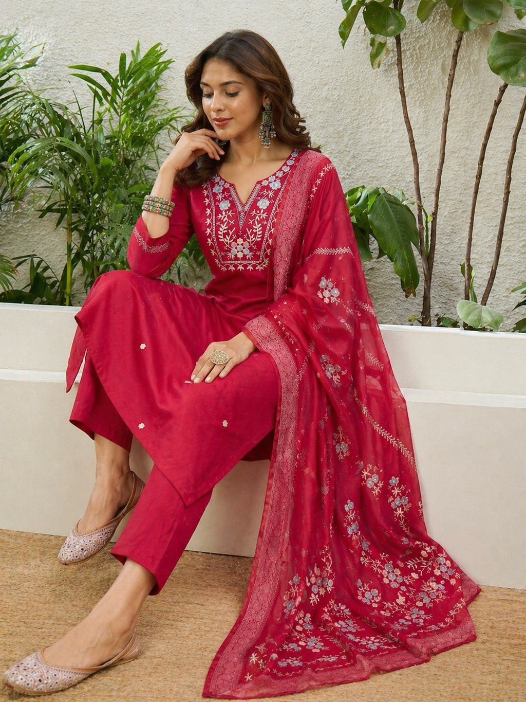 Elegant Embroidered Kurta Set