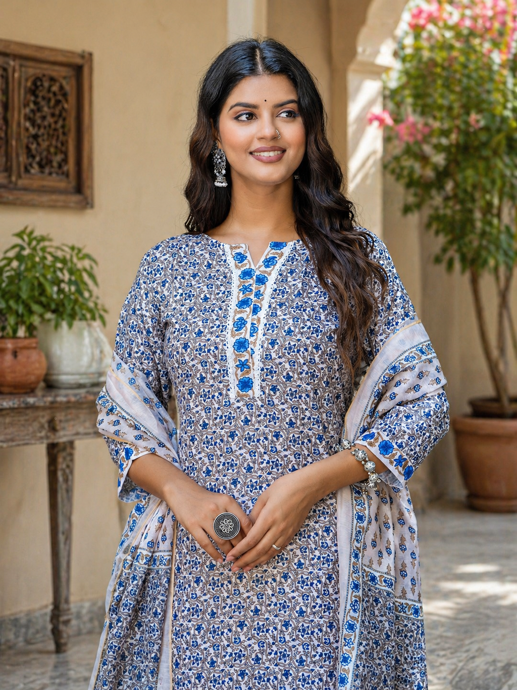 Classic Comfort Cotton Blend Kurta Se