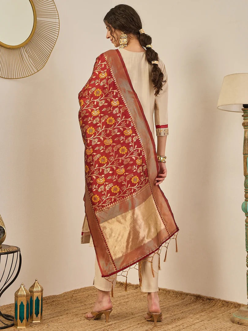 Banarasi Royale Silk Blend Kurti Set