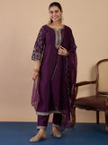 Muslin Grace Embroidered Kurti Set